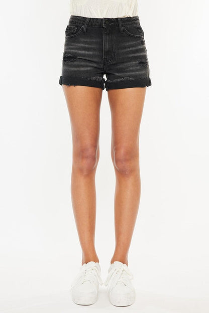 Kancan High Waist Distressed Denim Shorts Carauana Store