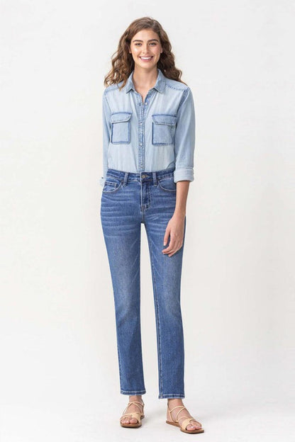 Lovervet Full Size Maggie Midrise Slim Ankle Straight Jeans Carauana Store