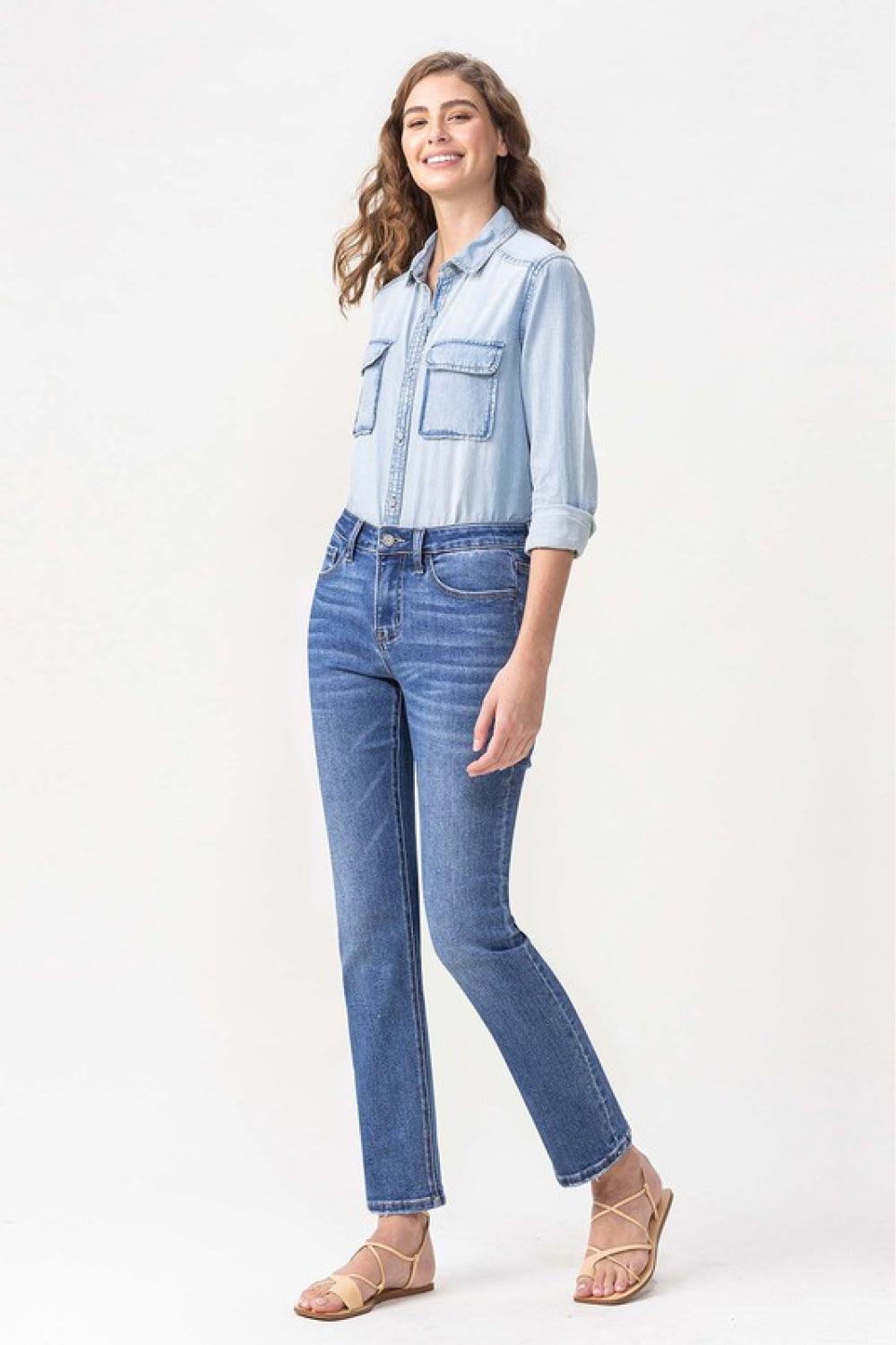 Lovervet Full Size Maggie Midrise Slim Ankle Straight Jeans Carauana Store