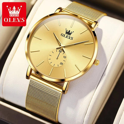 OLEVS Men's Minimalist Ultra-thin Original Quartz Watch