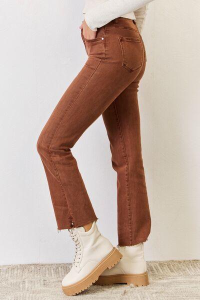 RISEN Full Size High Rise Tummy Control Straight Jeans Carauana Store
