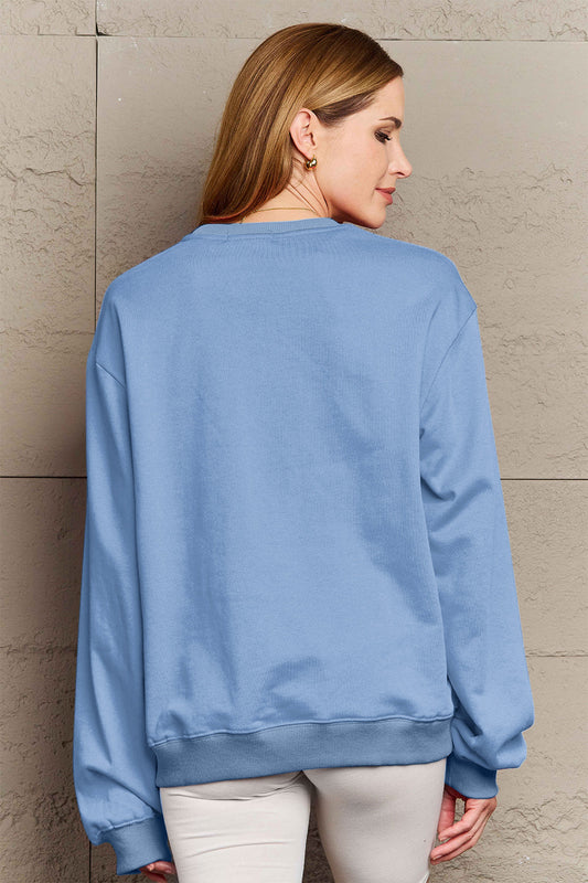 Simply Love Full Size WISHING FOR A SNOW DAY Round Neck Sweatshirt Carauana Store