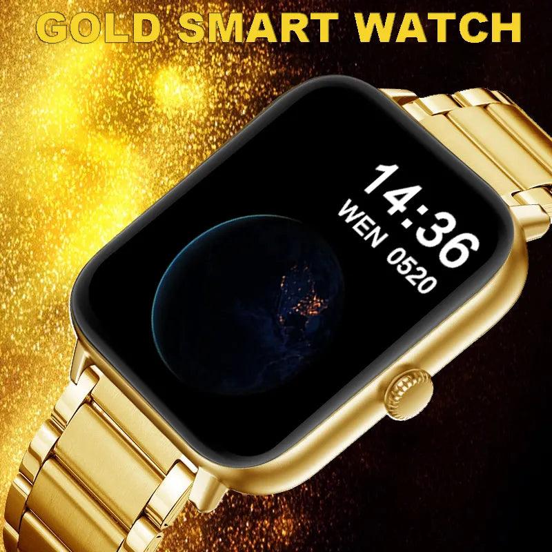 Trosmart Fusion: Where Fashion Meets Functionality in a Timeless Symphony|Smartwatch Golden For Android IOS Unisex