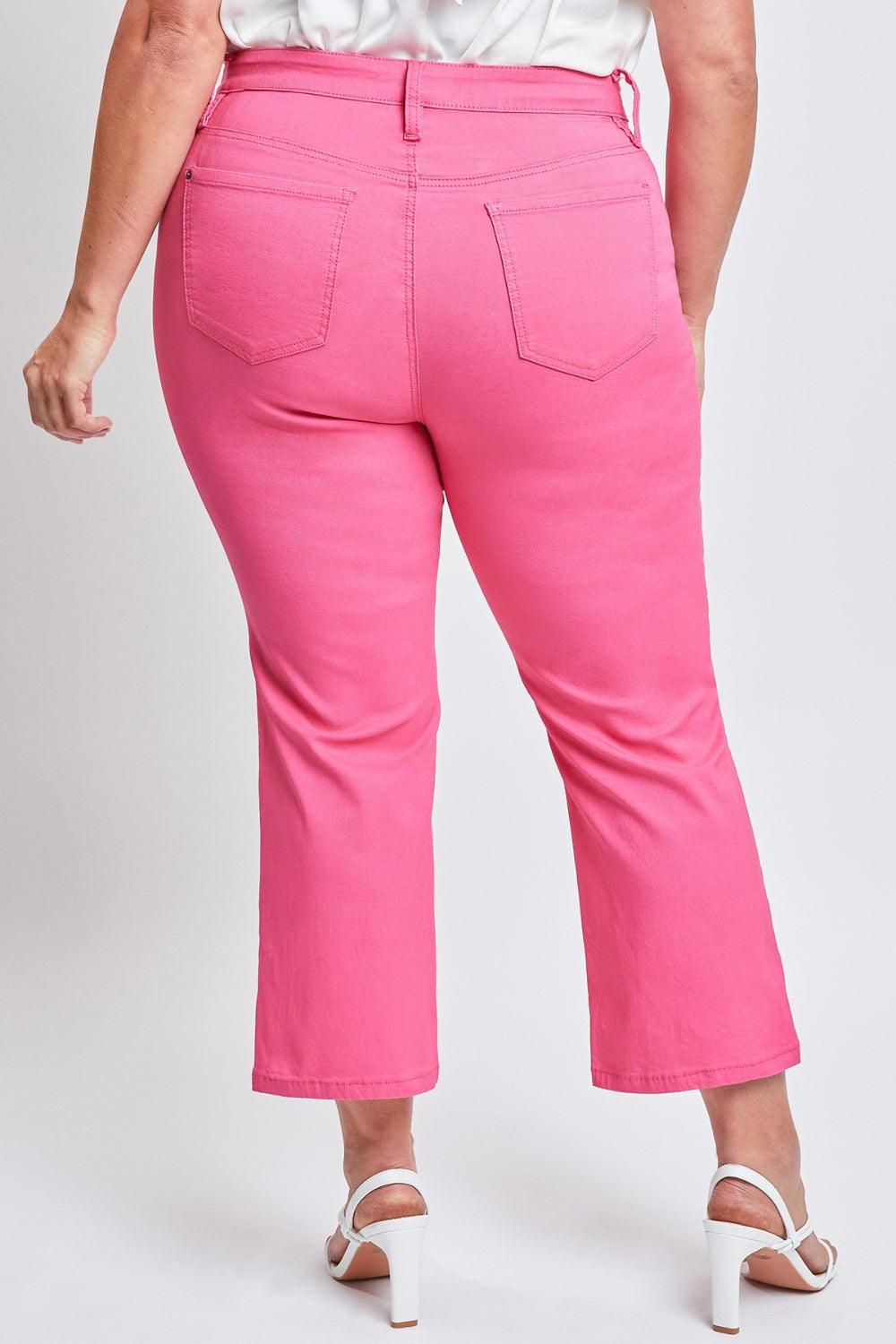 YMI Jeanswear Full Size Mid-Rise Hyperstretch Cropped Straight Pants Carauana Store