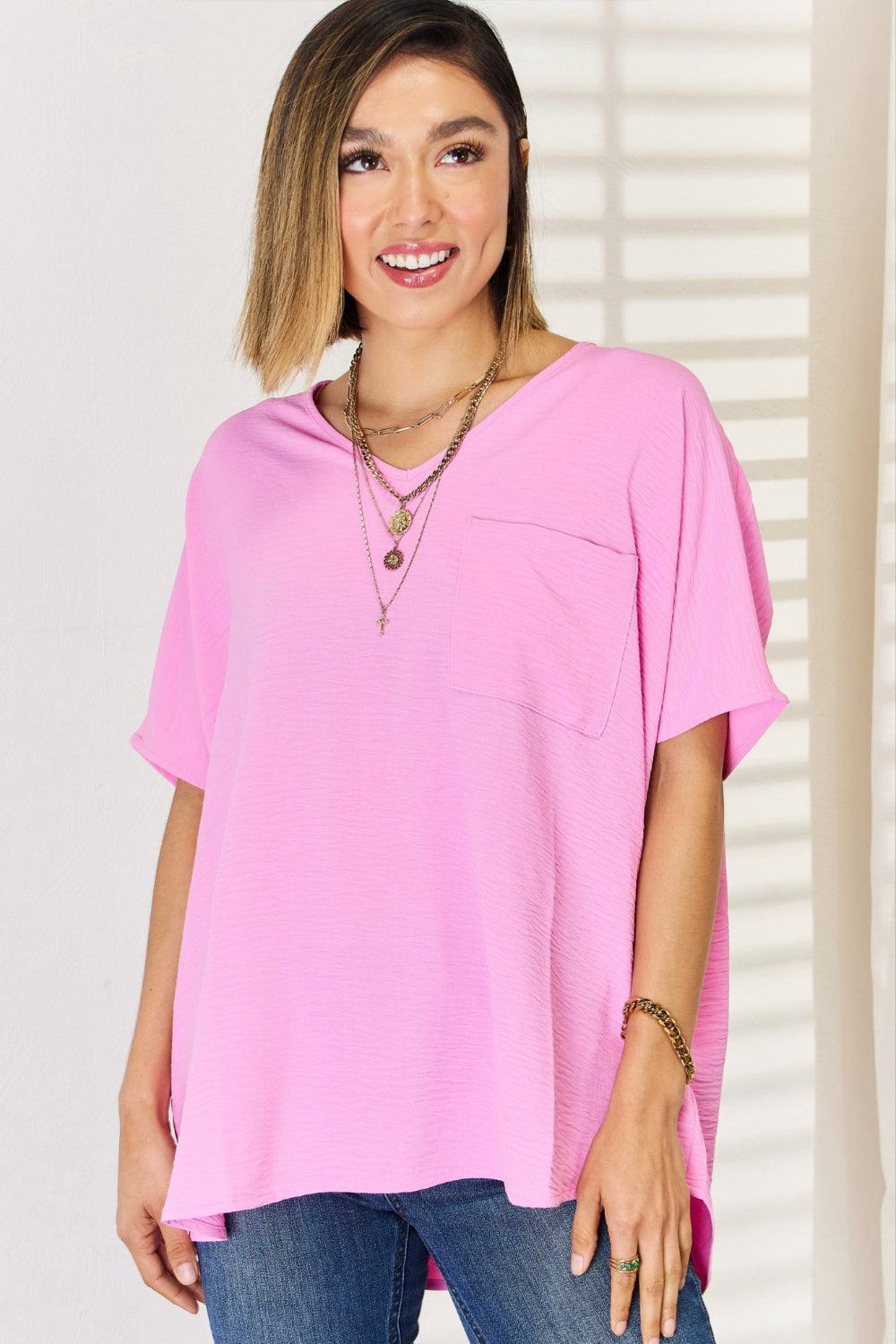 Zenana Texture Short Sleeve T-Shirt Carauana Store