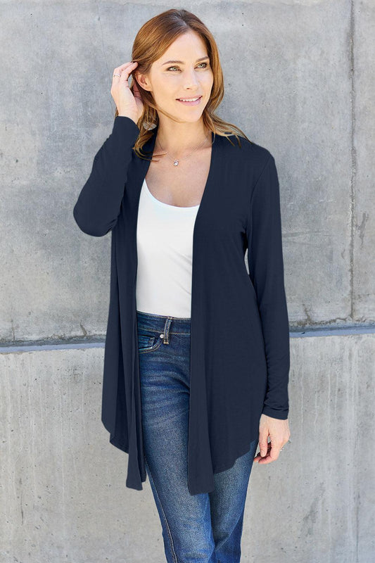 Basic Bae Full Size Open Front Long Sleeve Cardigan Carauana Store
