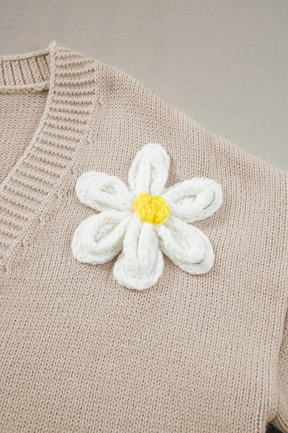 Flower Dropped Shoulder Long Sleeve Cardigan Carauana Store