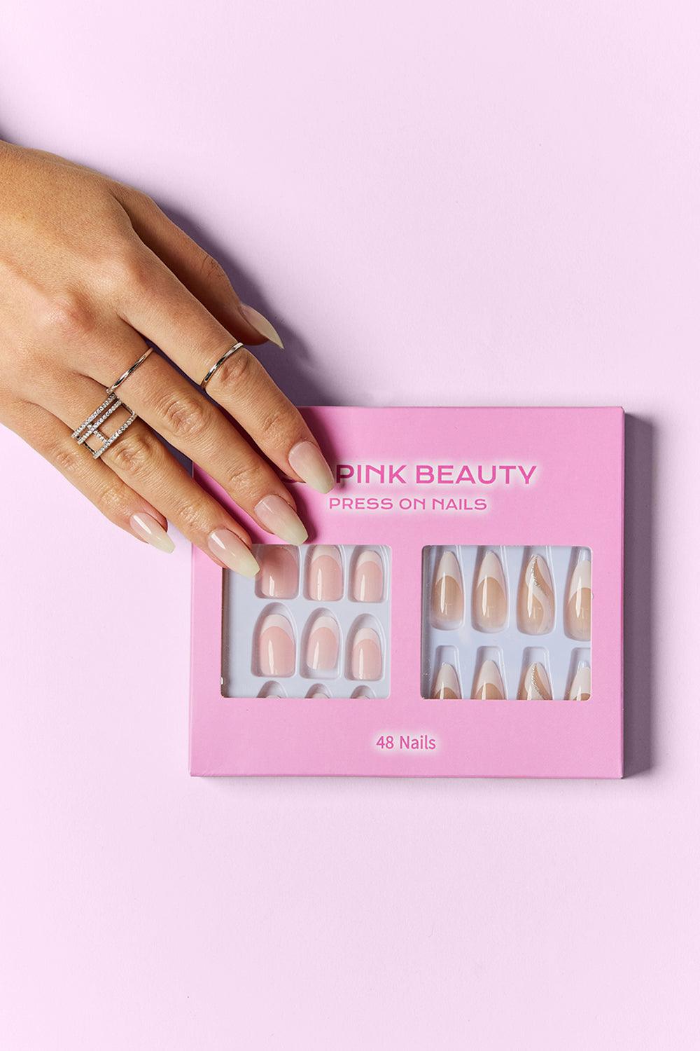 SO PINK BEAUTY Press On Nails 2 Packs Carauana Store
