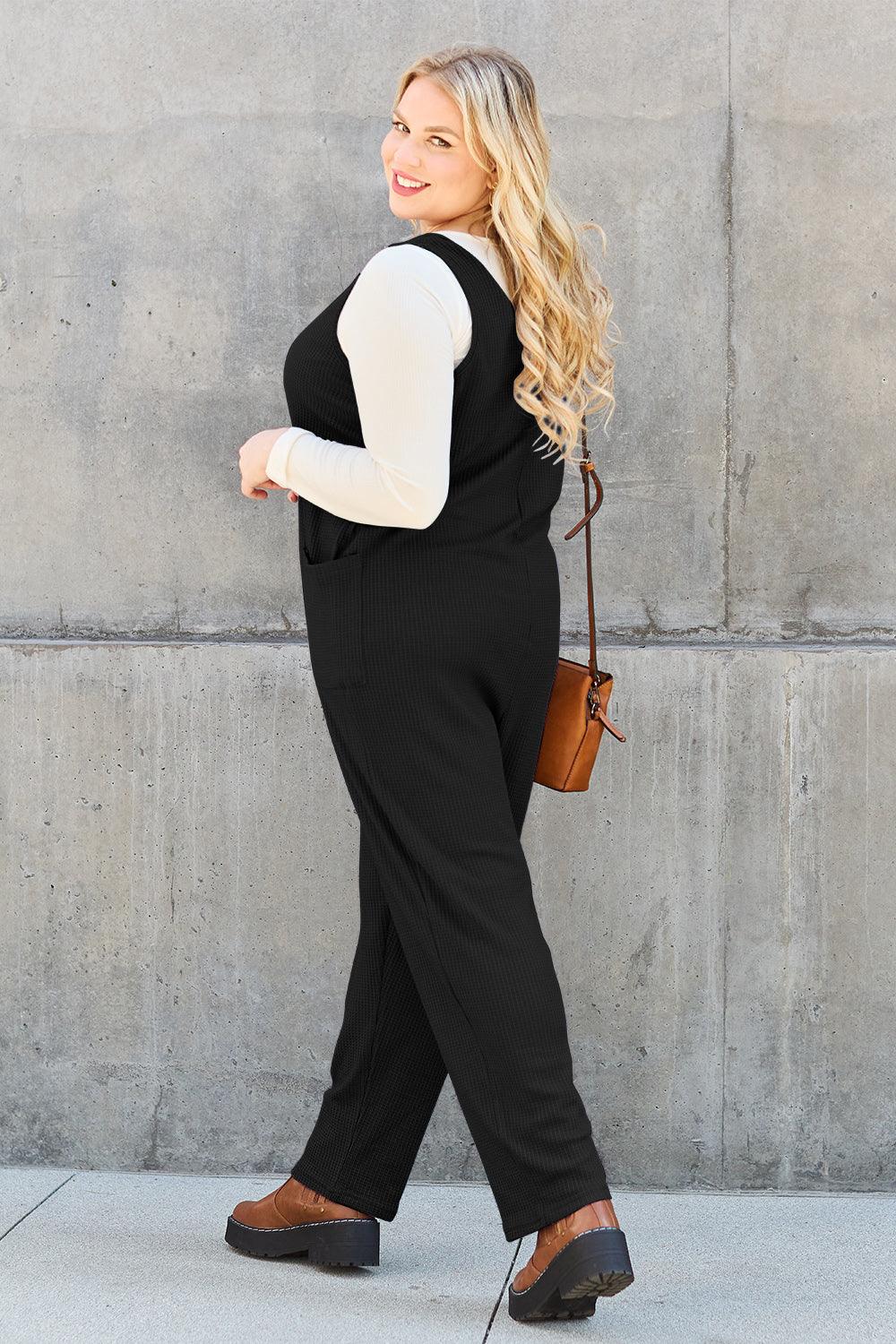 Double Take Full Size Sleeveless Straight Jumpsuit Carauana Store