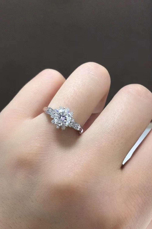 1 Carat Moissanite 925 Sterling Silver Ring Carauana Store