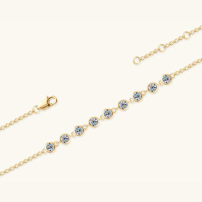 Inlaid Moissanite 925 Sterling Silver Bracelet Carauana Store