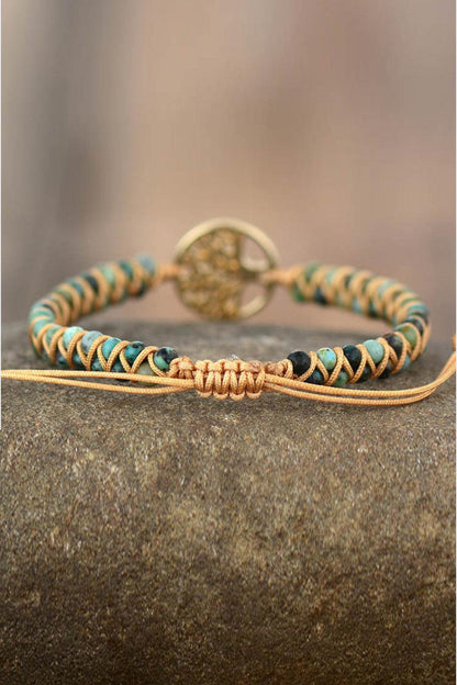 Handmade Tree Shape Beaded Copper Bracelet Carauana Store