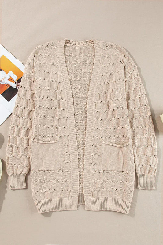 Open Front Long Sleeve Cardigan Carauana Store