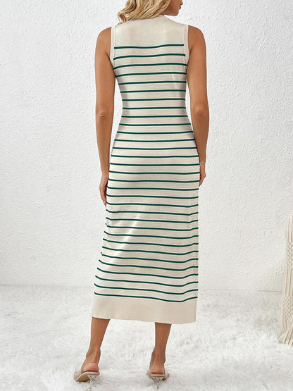 Round Neck Sleeve Midi Knit Dress Carauana Store
