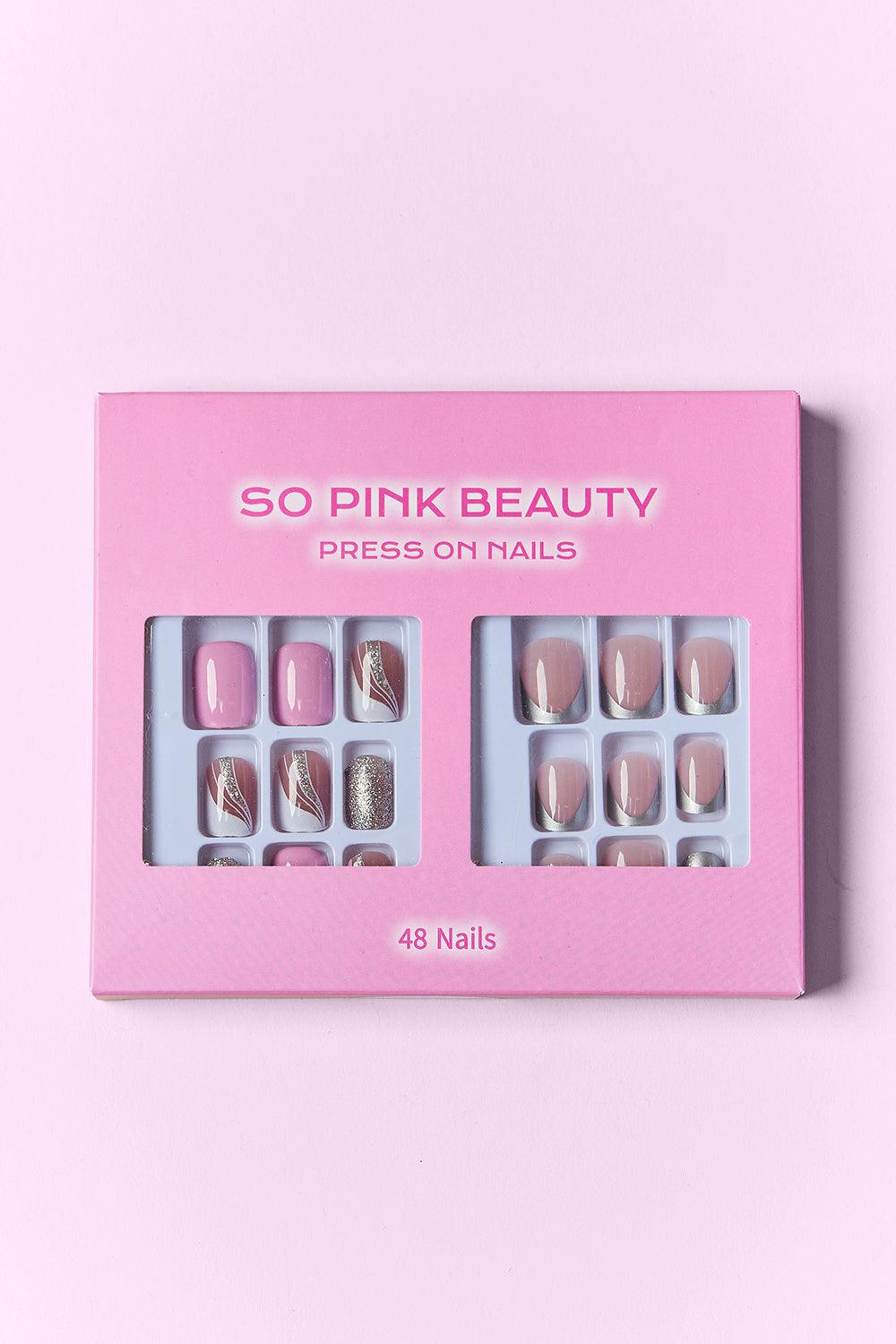 SO PINK BEAUTY Press On Nails 2 Packs Carauana Store