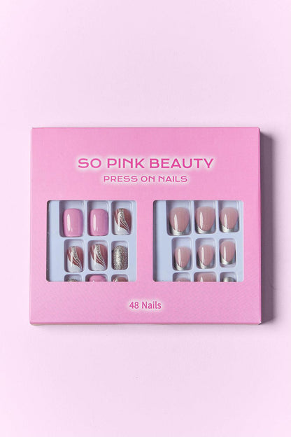 SO PINK BEAUTY Press On Nails 2 Packs Carauana Store