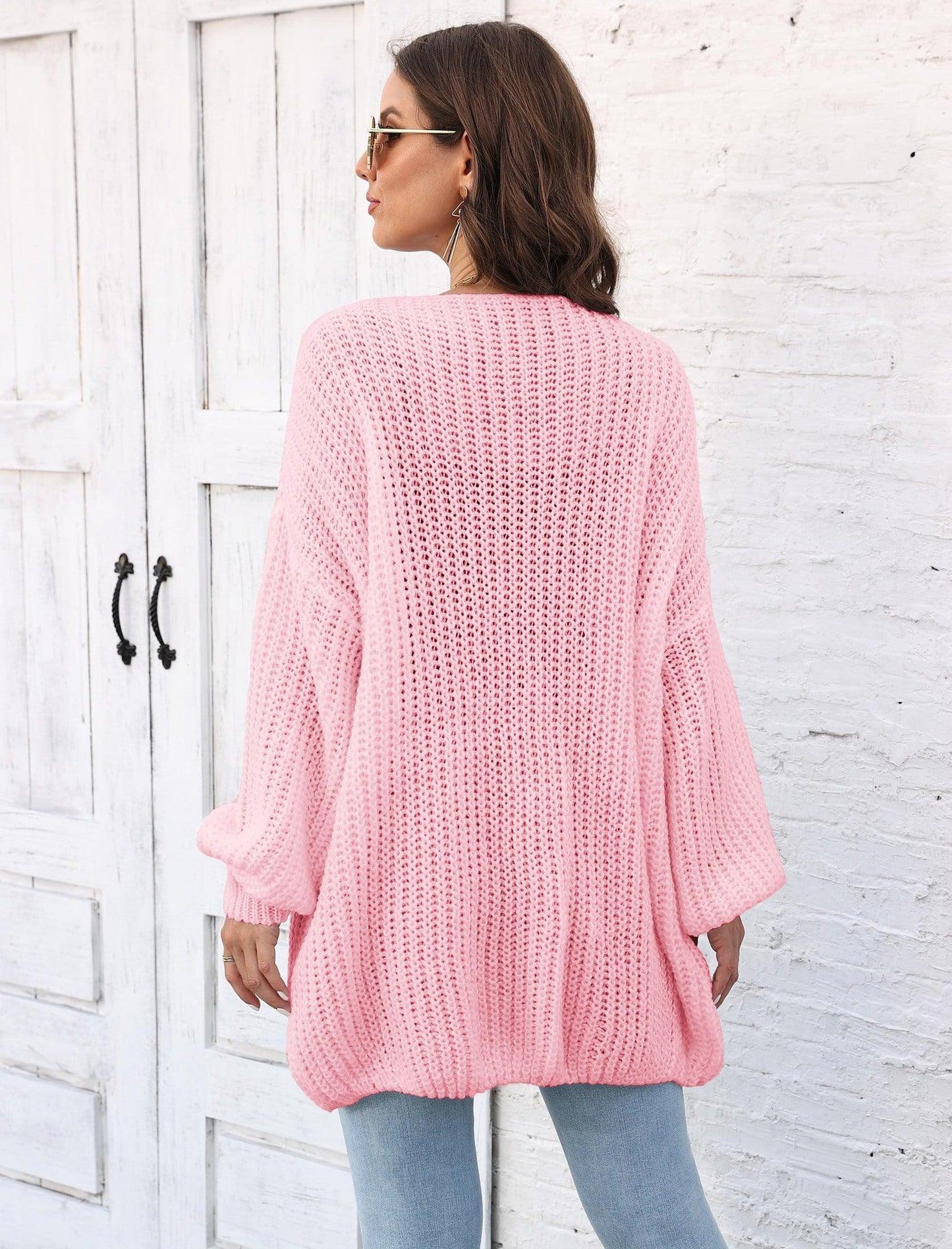 Open Front Long Sleeve Cardigan Carauana Store