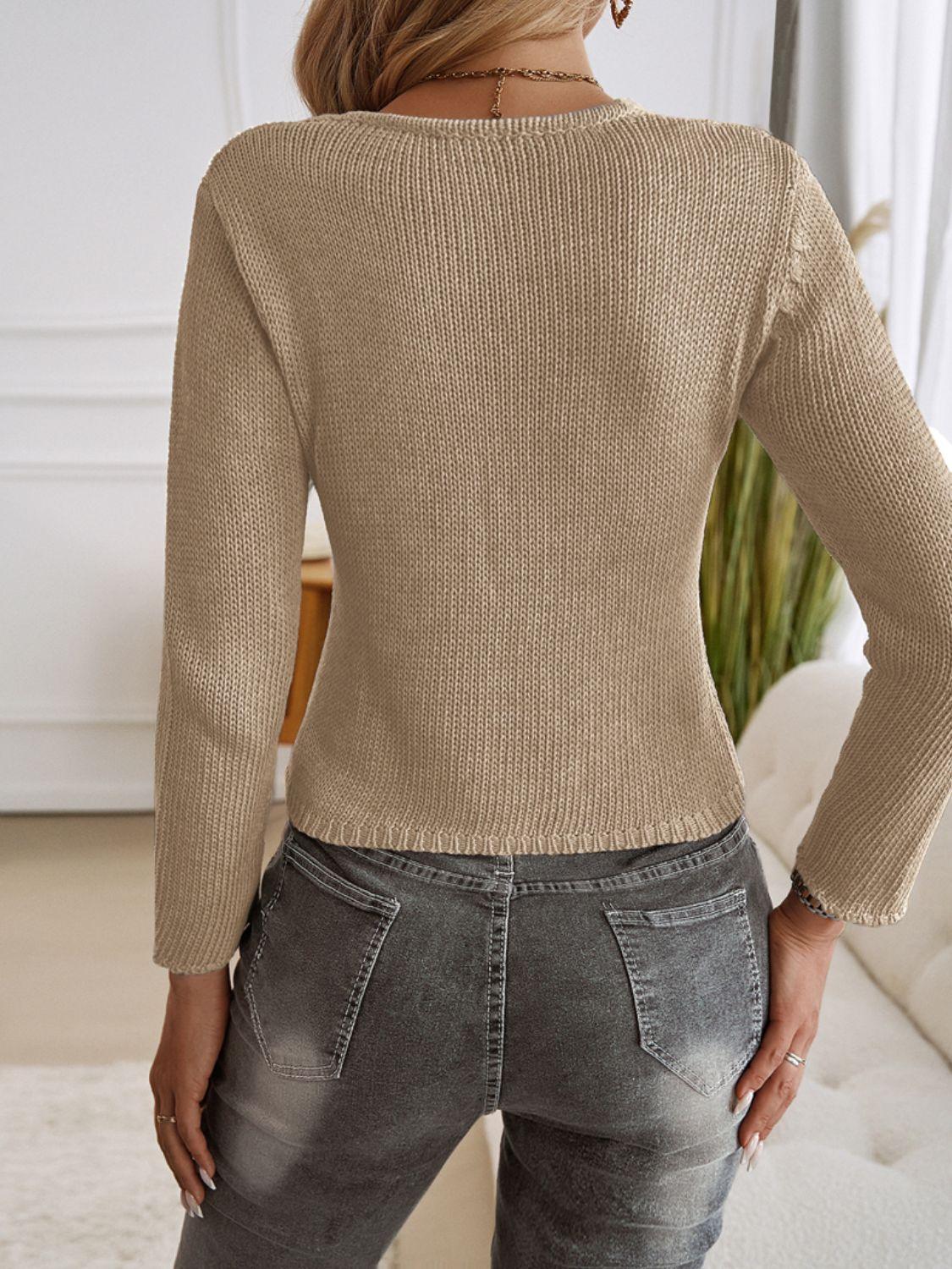 Devine Long Sleeve Cropped Cardigan Carauana Store