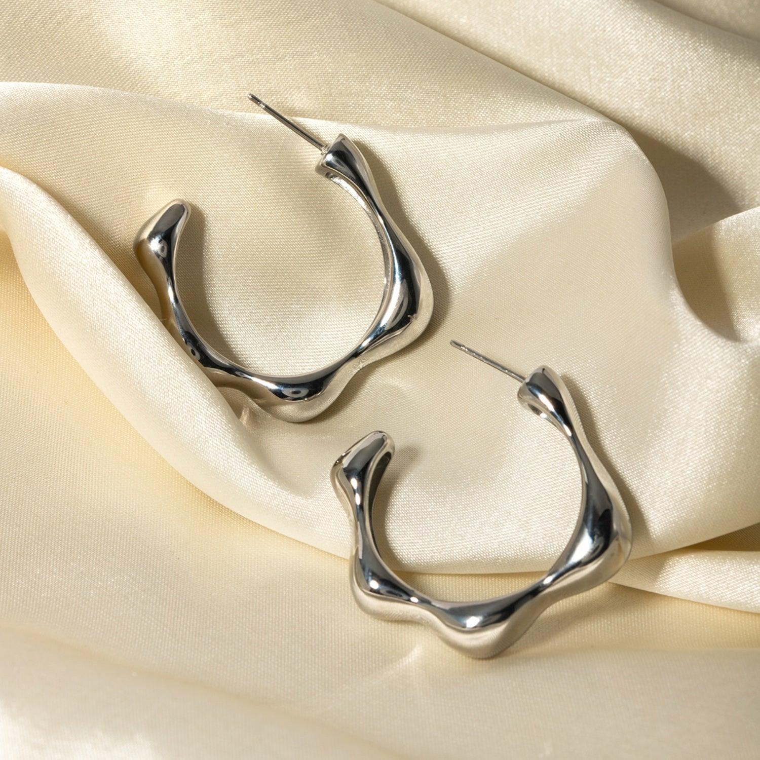 Stainless Steel C-Hoop Earrings Carauana Store