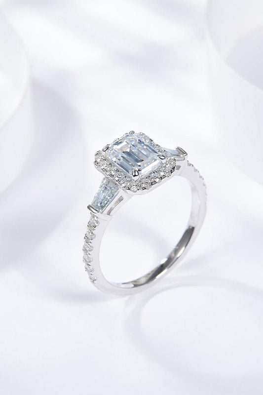 1 Carat Moissanite Geometric 925 Sterling Silver Ring Carauana Store