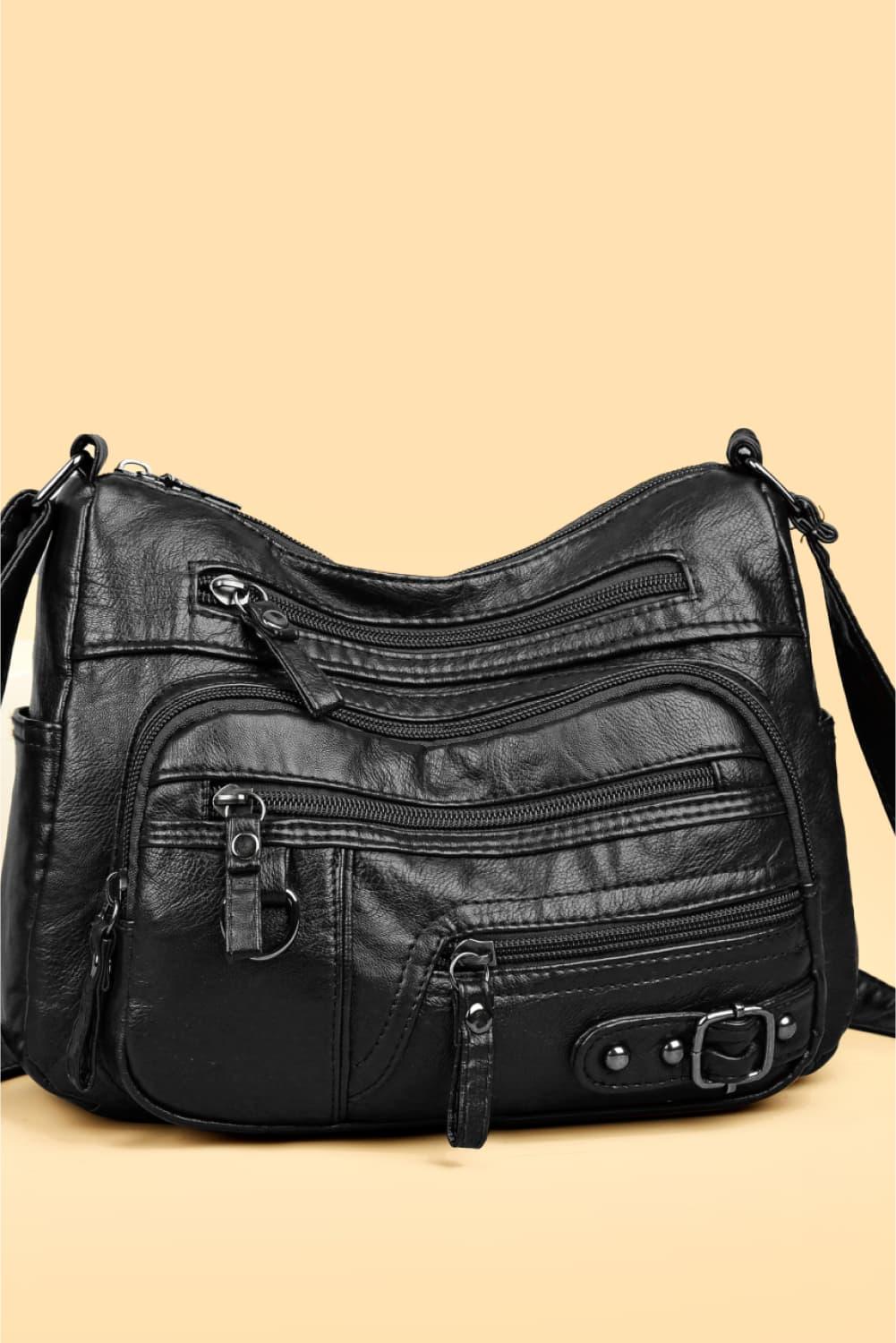 Multi-Pocket PU Leather Crossbody Bag Carauana Store