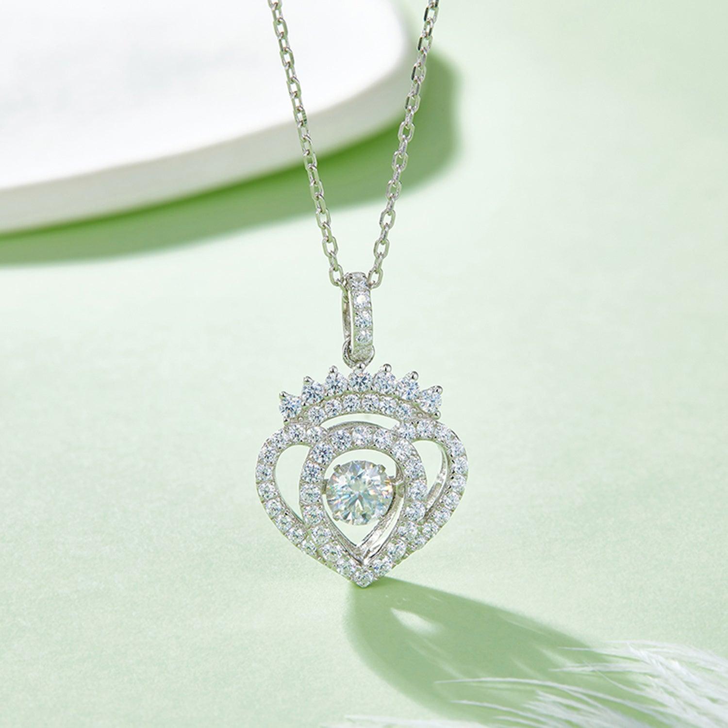 Moissanite 925 Sterling Silver Necklace Carauana Store