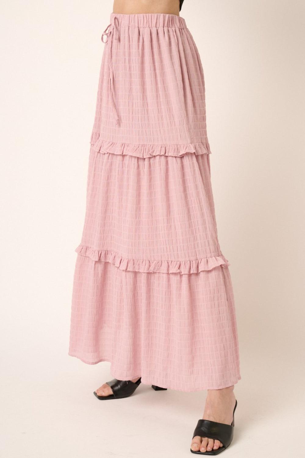Mittoshop Drawstring High Waist Frill Skirt Carauana Store