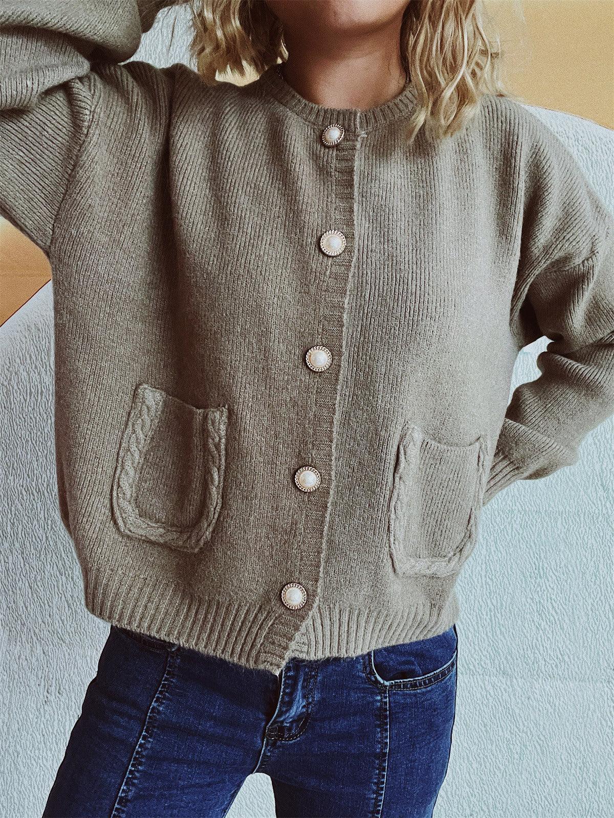 Button Up Long Sleeve Cardigan Carauana Store