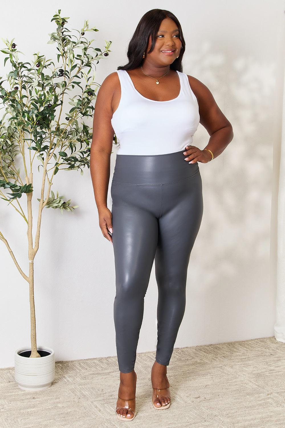 LOVEIT Full Size Wide Waistband High Waist Leggings Carauana Store