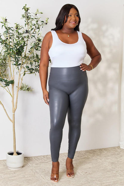 LOVEIT Full Size Wide Waistband High Waist Leggings Carauana Store
