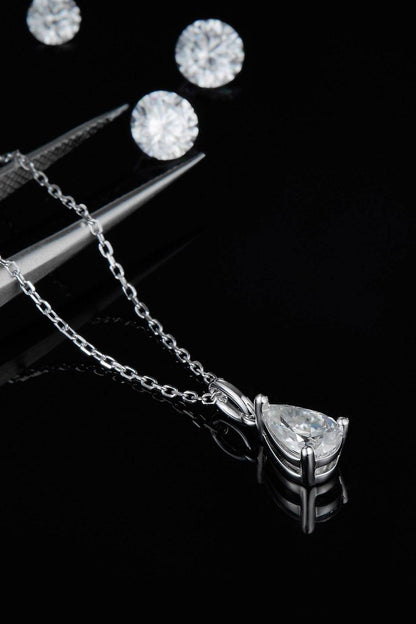 1 Carat Moissanite 925 Sterling Silver Necklace Carauana Store