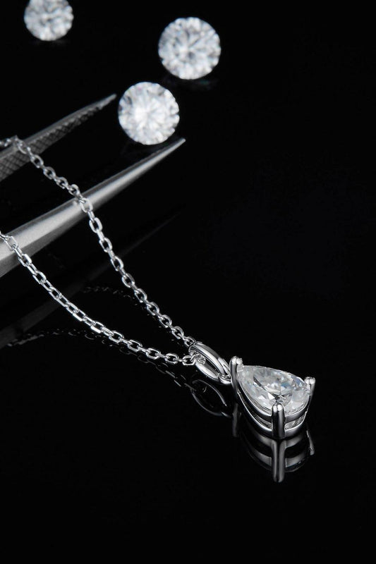 1 Carat Moissanite 925 Sterling Silver Necklace Carauana Store