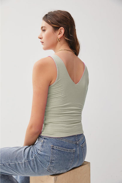 Be Cool V-Neck Wide Strap Tank Carauana Store