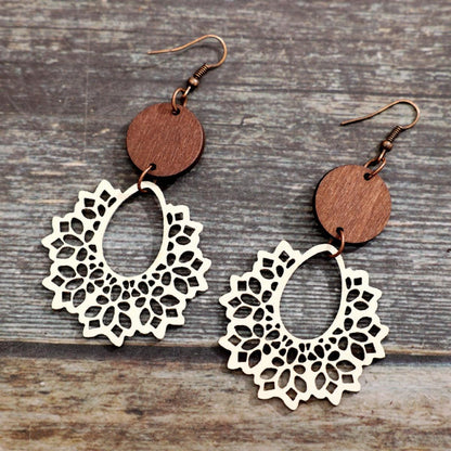 Geometric Cutout Dangle Earrings Carauana Store
