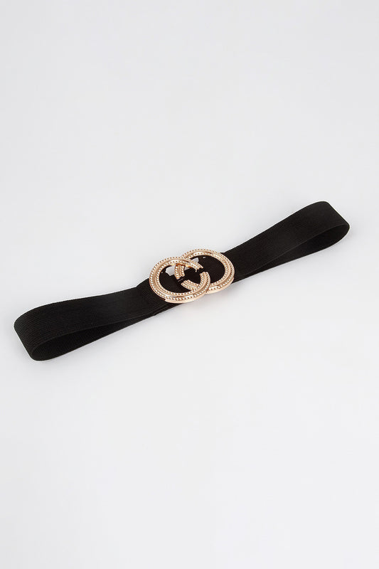 Double Hoop Buckle Elastic Belt Carauana Store