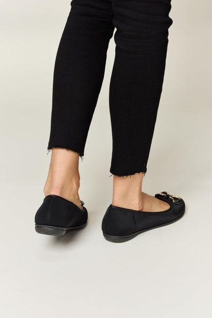 Forever Link Metal Buckle Flat Loafers Carauana Store