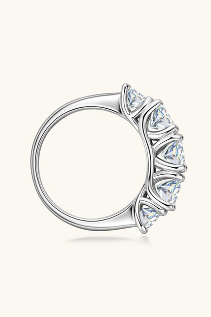 1 Carat Moissanite 925 Sterling Silver Half-Eternity Ring Carauana Store