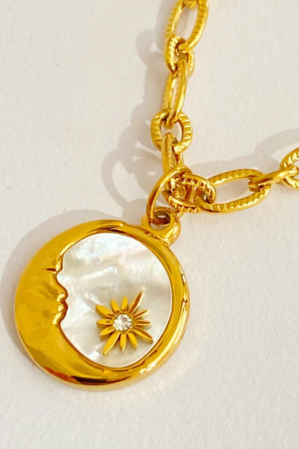 Round Pendant Stainless Steel Necklace Carauana Store