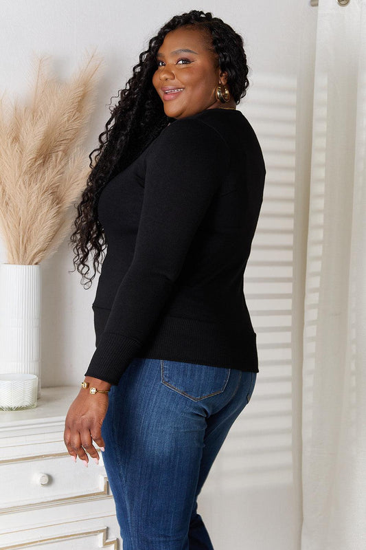 Zenana Full Size V-Neck Long Sleeve Cardigan Carauana Store