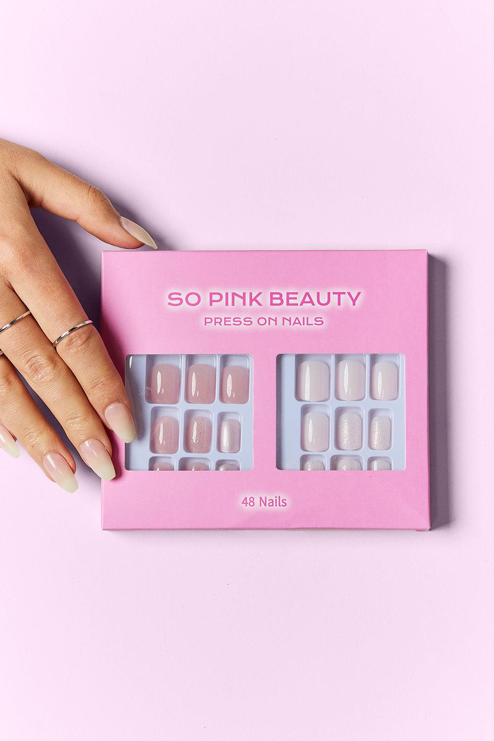 SO PINK BEAUTY Press On Nails 2 Packs Carauana Store
