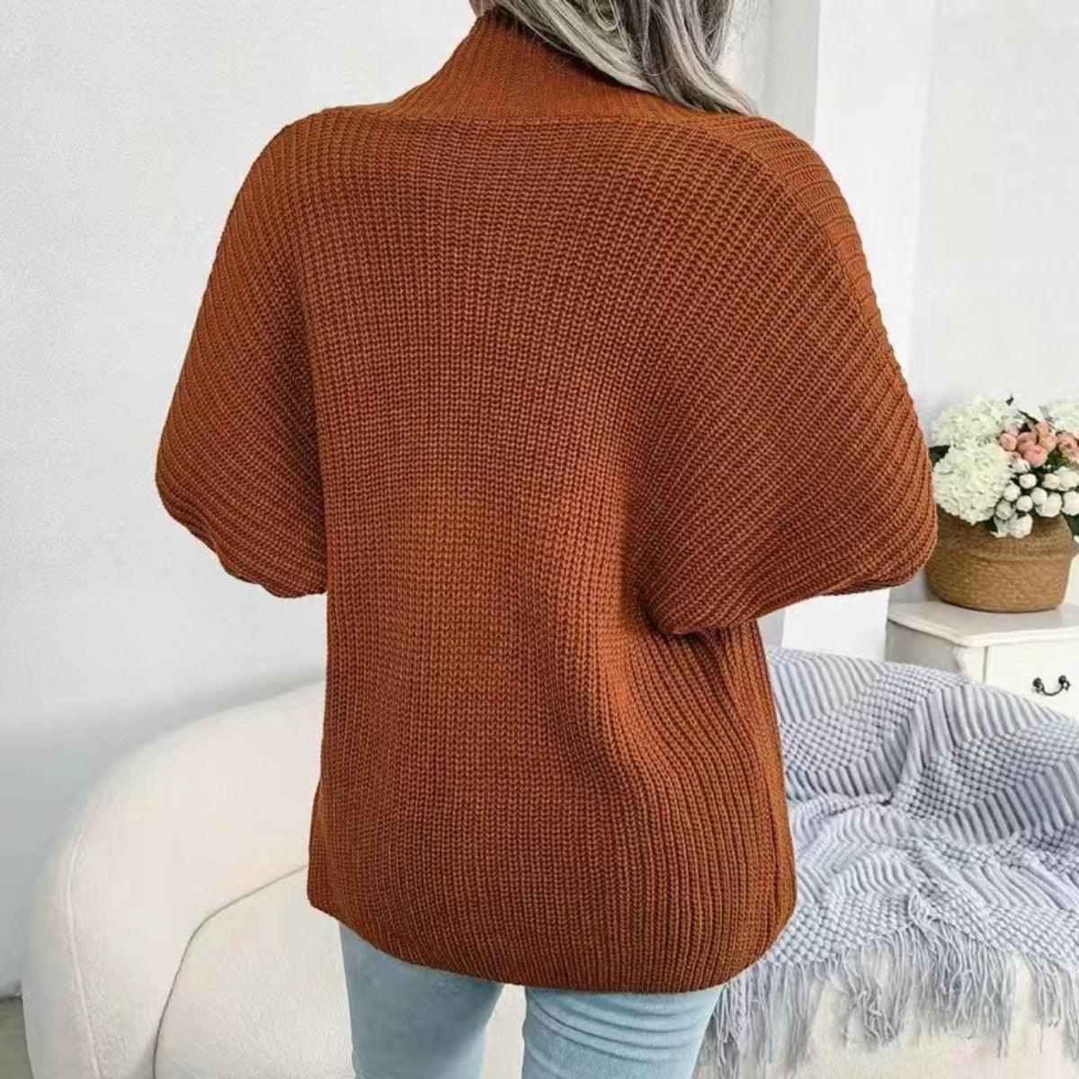 Open Front Lantern Sleeve Cardigan Carauana Store