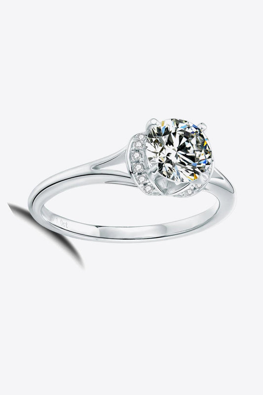 1 Carat Moissanite Split Shank Ring Carauana Store