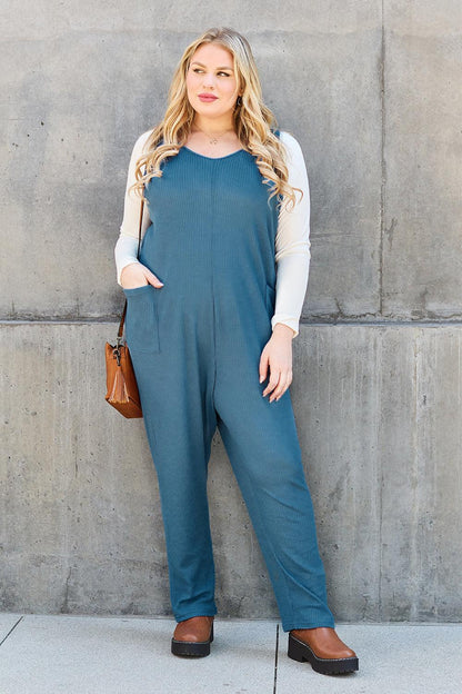 Double Take Full Size Sleeveless Straight Jumpsuit Carauana Store