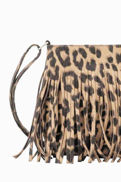 Adored PU Leather Crossbody Bag with Fringe Carauana Store