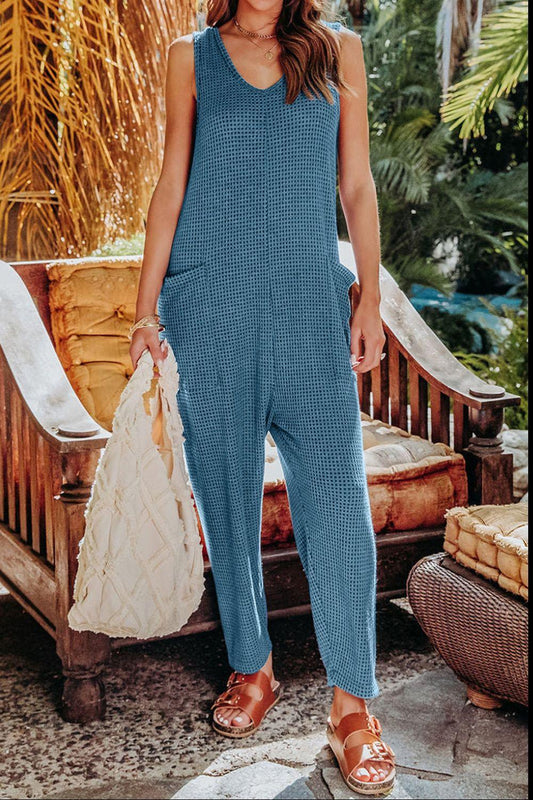Double Take Full Size Sleeveless Straight Jumpsuit Carauana Store