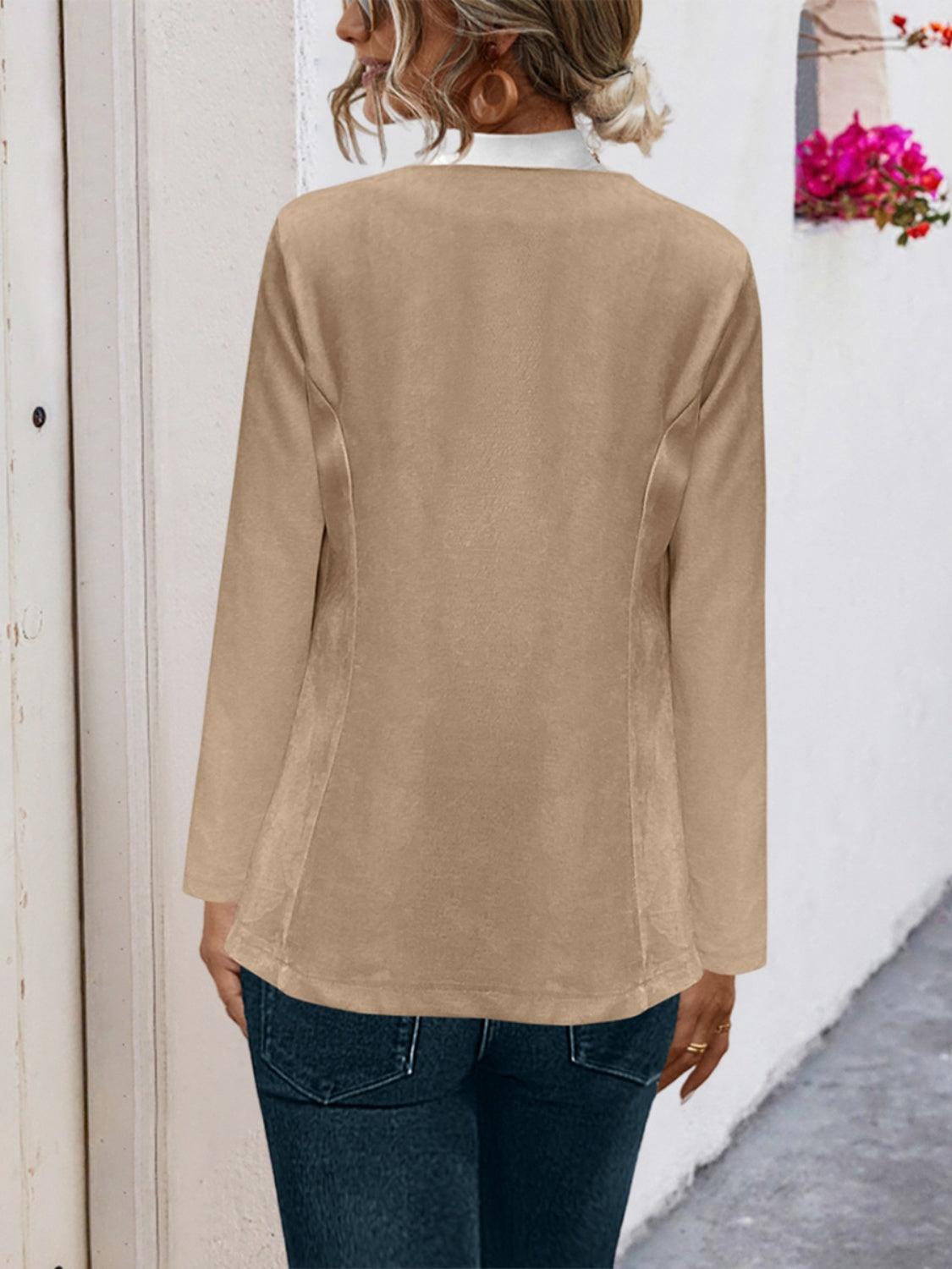 Open Front Long Sleeve Cardigan Carauana Store