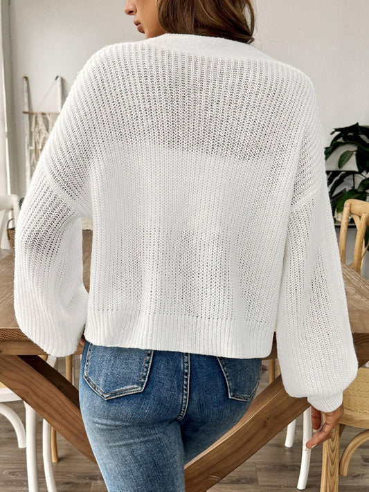 V-Neck Button Up Long Sleeve Cardigan Carauana Store