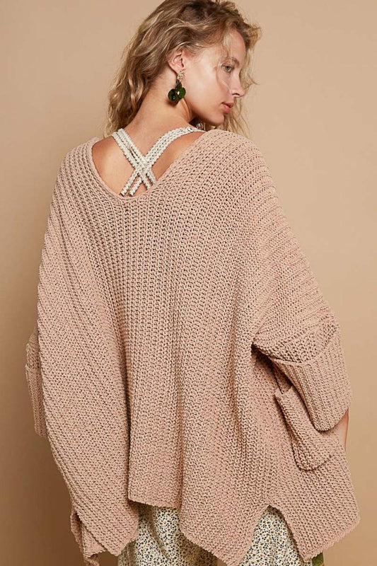 POL Open Front Sweater Cardigan with Pockets Carauana Store