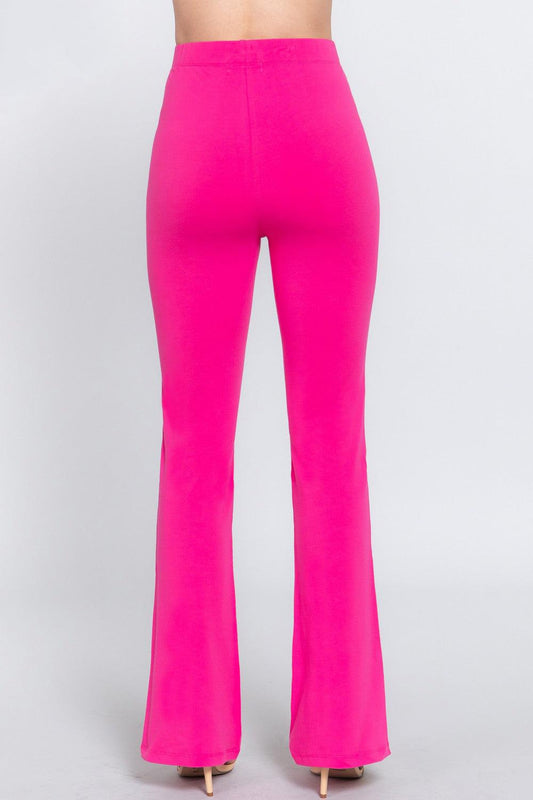ACTIVE BASIC Waist Elastic Slim Flare Yoga Pants Carauana Store
