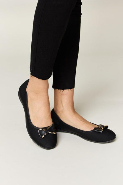 Forever Link Metal Buckle Flat Loafers Carauana Store
